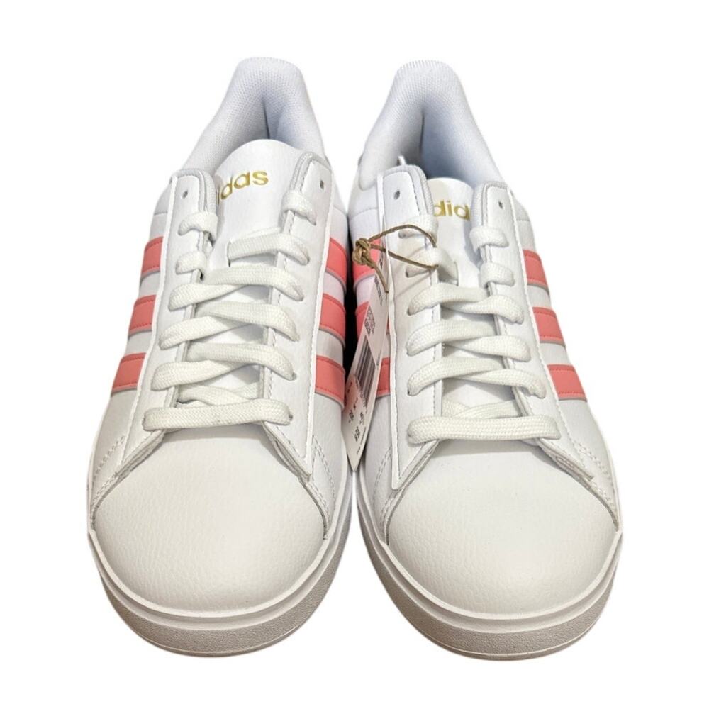 Adidas IG9239 GRAND COURT 2.0 SHOES White Semi Pink Spark Women Size 8.5 New
